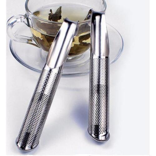 Stainless Steel Pipe Design Strainer Tea Infuser Touch Feel Good Holder Tool Tea Spoon Filter Sticks LX8084