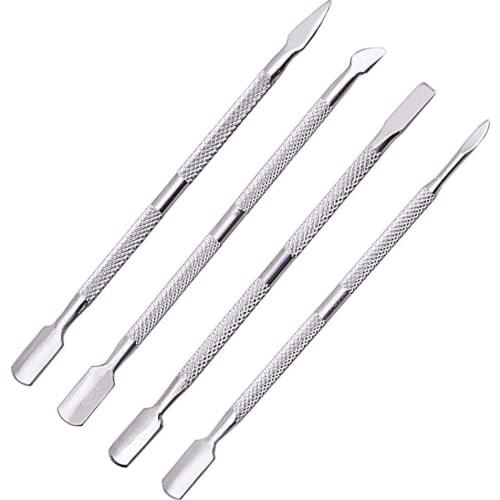 Stainless Steel Double Head Cuticle Pusher for Manicure Tools for Nails Art Non-Slip Nail Cuticle Remover Accessories