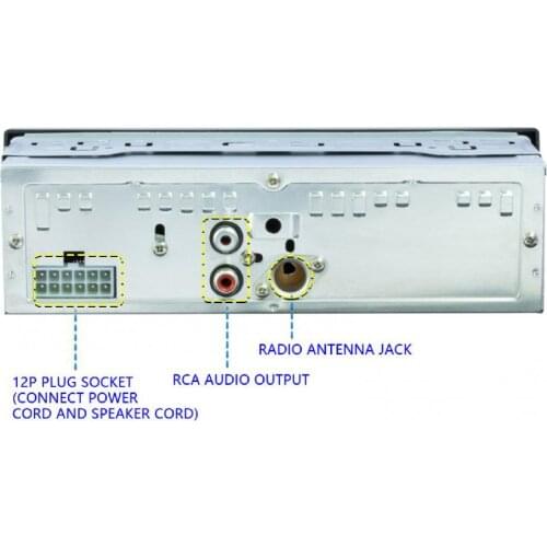 1030 12V Powerful Universal FM Radio Player Compact Bluetooth AUX U Disk MP3 Radio Player for Car Center Control Modification