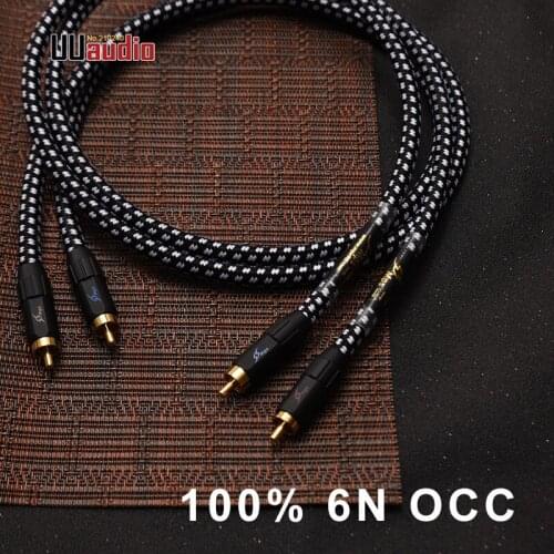 High-end HIFI RCA audio cable 6N OCC Single crystal copper RCAAudio cable / 0.5M-2M
