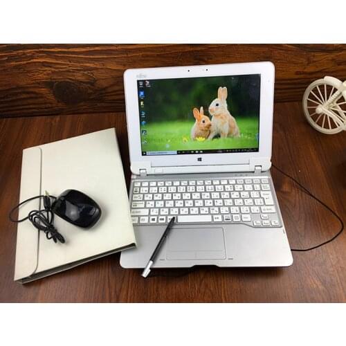 High quality used F-ujitsu Q584 notebook tablet pad PC computer Quad-core processor 2K 10-inch touch screen with keyboard