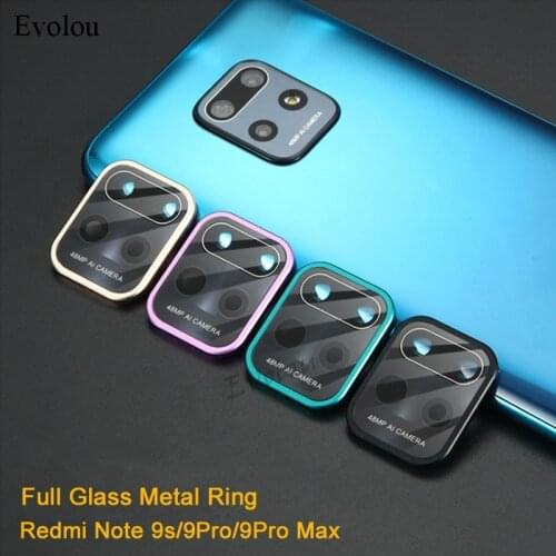 Camera Lens Protective Metal Ring for Redmi Note 9Pro 9s Full Glass Camera Protector Cover for Xiaomi Redmi Note 9 Pro Max Cases