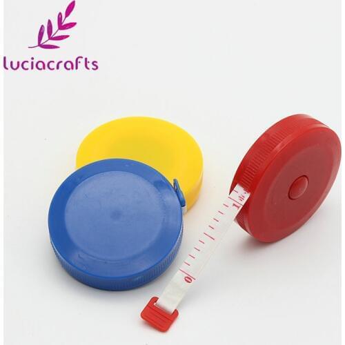 Lucia crafts 150cm random color Round Sewing Retractable Tape Measure Soft tape measure ruler sewing tools 1piece J0135