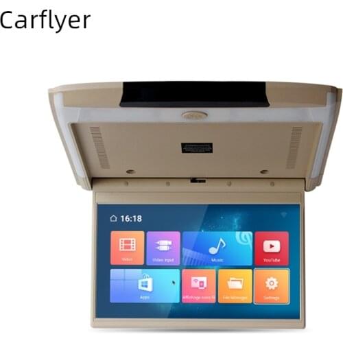 11.6/12.5" Android Flip Down Car Monitor Mount Roof MP5 Player HD 1080P Video IPS Screen WIFI/HDMI/USB/TF/FM/Bluetooth/Speaker