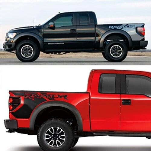2pcs Car Sticker Car Accessories For Raptor F150 Ranger Car Side Sticker Trunk Decoration Pickup Diy Auto Decals Sticker For Car