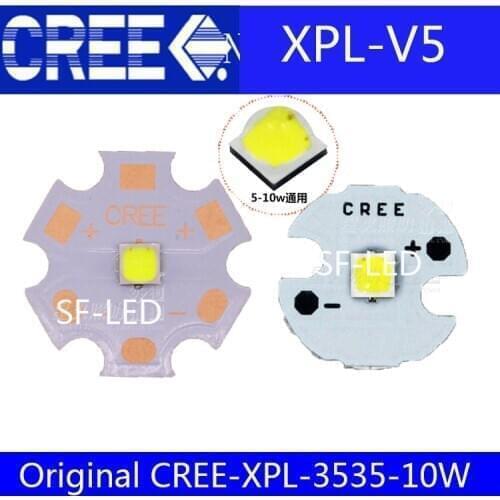 5PCS 10W Cree XPL XP-L Led Emitter Light White 6500K Warm White 3000-3200K 2.95-3.25V with 8mm 12mm 14mm 16mm 20mm PCB for DIY