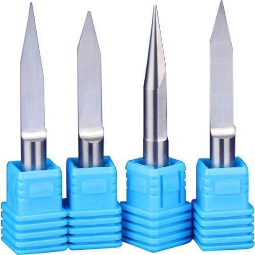 5Pcs 6mm V Shape Longer Cutter Carbide PCB Engraving Bits CNC Router Tool Choose size ZJD63002 acrylic carving frezer