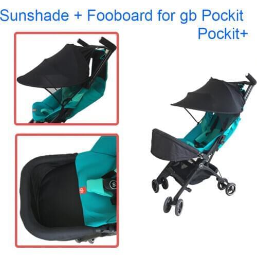 Stroller Accessories extend Foot board & Sun Shade For Goodbaby Pockit+ GB Pockit Stroller (not for all city )