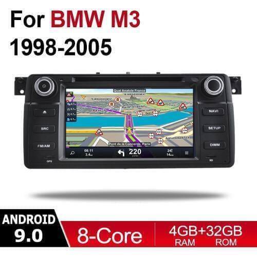 2 Din Car Multimedia Player Android 9 Auto Radio For BMW M3 1998~2005 DVD GPS 8 Cores 4GB+32GB Bluetooth WiFi HD Screen Map