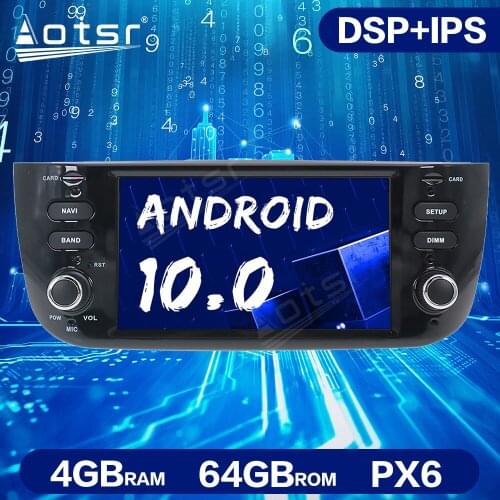 Android 10.0 4GB+64GB Car Radio GPS Navigation Unit For Fiat Punto 2009-2015 Auto Multimedia Audio Radio Auto Stereo Head Unit