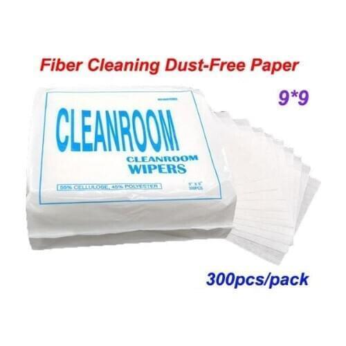 300pcs/Pack DustFree Paper Fiber Cleaning Tools Optical Fiber Splicer Test Instrument Cleaning Wipes