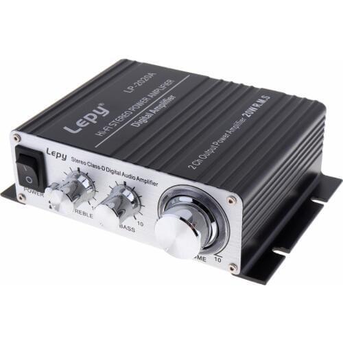 LEPY LP-2020A 20W x 2 2CH Stereo Class-D Digital Audio Amplifier Hi-Fi Stereo Power Car Amplifier with Over-current Protection