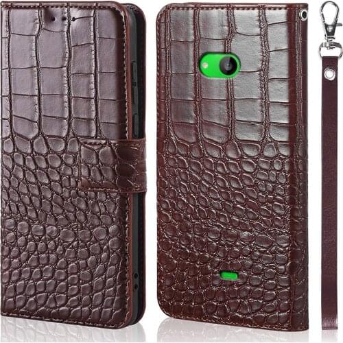 DOREXLON crocodile phone Case for Microsoft Nokia Lumia 535 Case flip leather Cover for Microsoft Nokia 535 Case with card slots