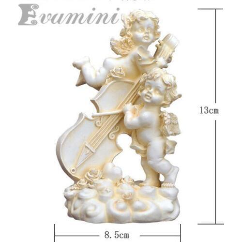 European Resin Crafts Cute Cupid Playing the Bell Angel Decoration Lovely Chrismas Home Decoration Wedding Gifts