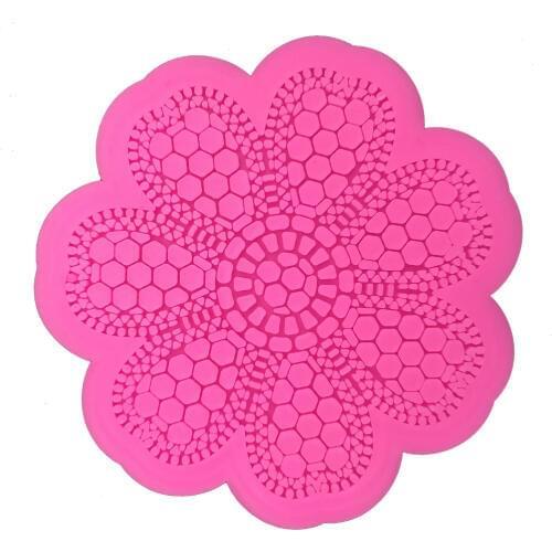 Lace Shape 3D fondant cake silicone mold for polymer clay molds kitchen chocolate pastry candy Clay making decoration tool F0224