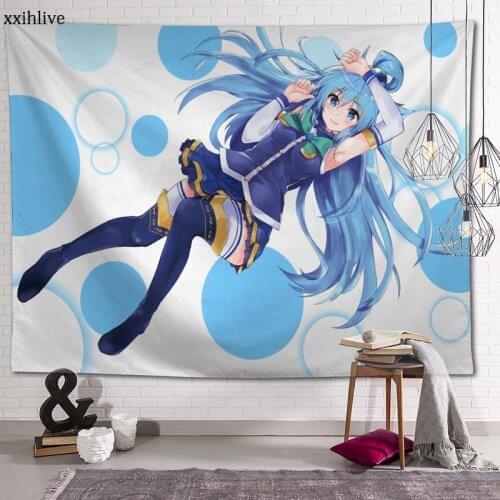 Custom Tapestry Anime KonoSuba Printed Large Wall Tapestries Hippie Wall Hanging Bohemian Wall Art Decoration Room Decor