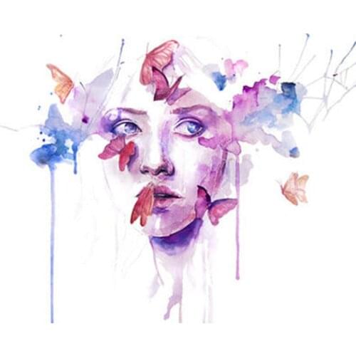 Paints By Numbers Adult Butterfly beauty 60x75cm Pictures Oil Painting By Numbers Set Gift Coloring By Numbers Canvas Wall Set