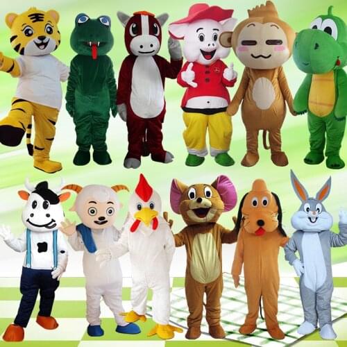 12 Chinese Zodiac Mascot Costume Suits Party Game Dress Outfits Clothing Advertising Event Unisex cartoon Apparel Cosplay Adults