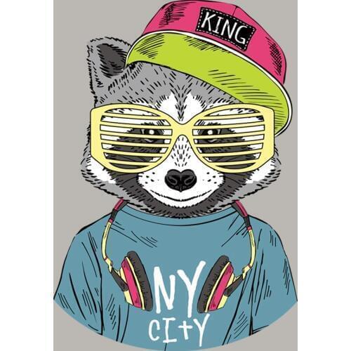 King Dog Iron-On Transfers For Clothing Heat Transfer Vinyl Diy Fashion Appliqued Tops Applique T-Shirt Jeans Stickers