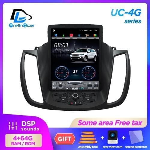 4G Lte 32G ROM Vertical screen android 9.1 system multimedia video radio player for ford kuga 2012-2019 years navigation stereo