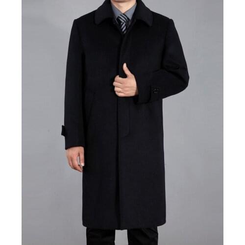 New arrival Autumn Winter Wool Coat Mens Windbreaker Jacket Lapel Covered Button Thick Fashion casual plus size MLXL 2XL 3XL 4XL