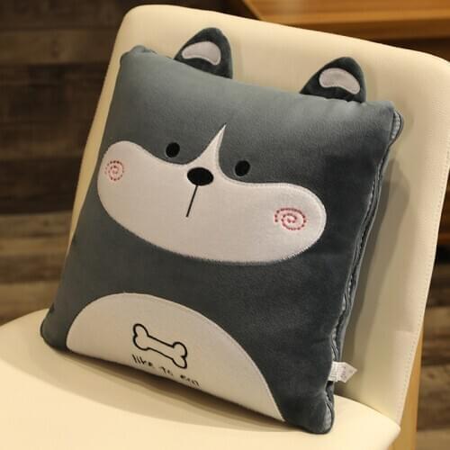 Foldable Cushion Blanket Nap Sleeping 2 In 1 Stuffed Cactus Pillow Air Conditioning Quilt Plush Car Office Pillow Travel Blanket