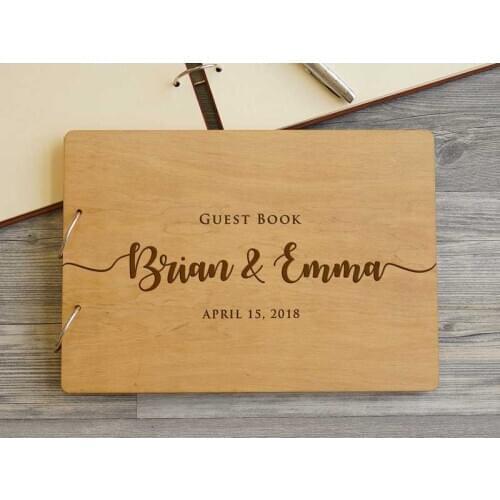 Personalized Wedding Guest Book Signature,Exquisite Engagement Photo Album Unique Customized Gifts for Bride and Groom Weeding G