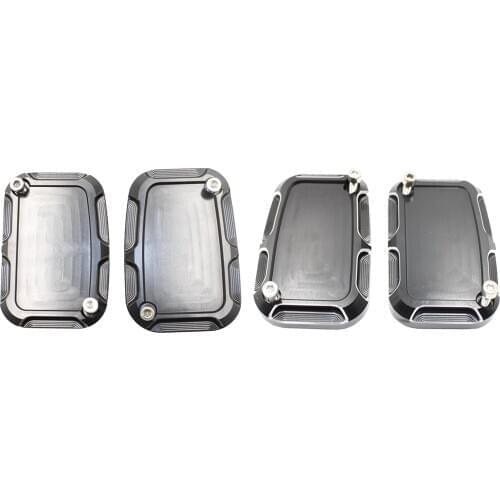 1Pair Front Brake Pump Cover Replacement For Harley FLHTCUTG Tri Glide Ultra Classic 2009-2017