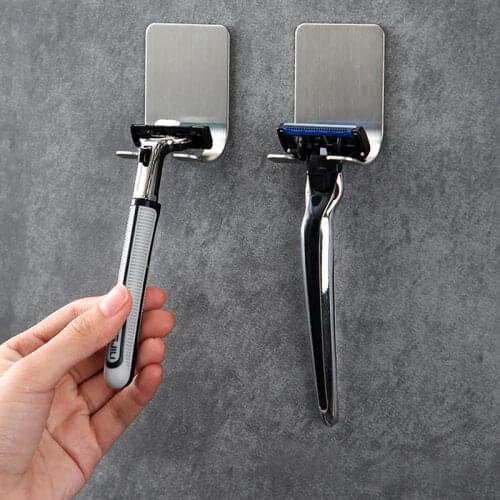 Stainless Steel Razor Rack Men Shaver Holder Razor Holder Shaving Rack Bathroom Accessorie Razor Storage Rack Viscose Razor Hook