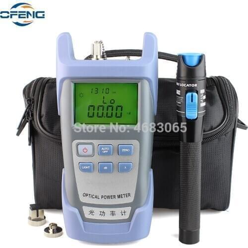 2 in1 Visual Fault Locator Fiber optic test pen FTTH Fiber Optic Tool Kit Fiber Optical Power Meter combination set 3-5 km