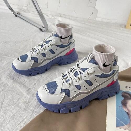 Casual Shoes Women 2021 Fashion Thick Platform Non Slip Vulcanize Shoes Woman Sports Tennis Road Sneakers for Walking Sneakers