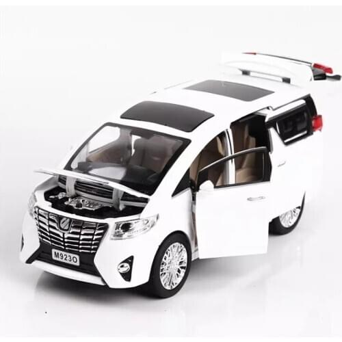 1: 24 Simulation Toyota Alphard Nanny Baby Sitter Car Alloy Model MPV Car Model Childrens Birthday Gift White