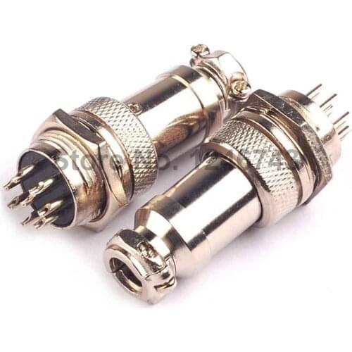 1PCS GX16 8Pin Male & Female Diameter 16mm Wire Panel Connector GX16 circular connector Socket Plug