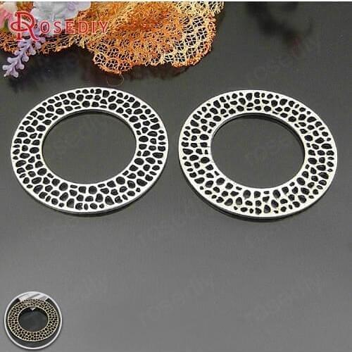 21960)10PCS 49MM Antique Style Zinc Alloy Big Circle Pendants Diy Jewelry Findings Accessories Wholesale