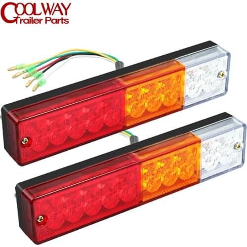 12V 20 LED Trailer Truck Bus Van Stop Rear Tail Indicator Lights Reverse Lamp
