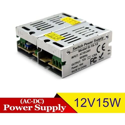 12V 24V Power Supply Switch 12W 15W Lighting Transformers 100-240v AC to DC12V DC24V Powers Source For LED Light CCTV AV AND TV
