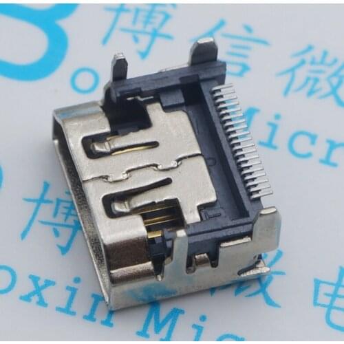 60pcs HDMI high-definition interface Interface Chip SMD nickel-plated female socket 19P HDMI HD transmission female