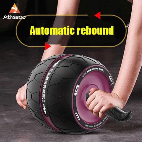 Athesoo Abs Roller Wheel Abdominal Wheel AB Carver Pro Auto Spring Back Automatic Rebound Abdominal Six Packs Core Exercise