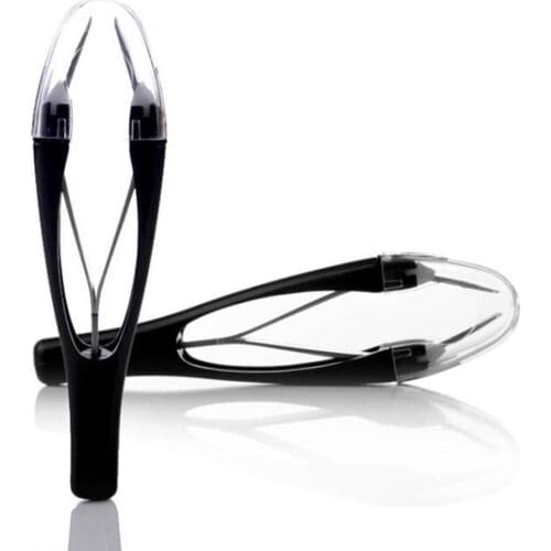 Eyebrow Tweezers Automatically Retractable Slant Tip Face Hair Removal Eyebrow Trimmer Eyelash Clip Makeup Tool