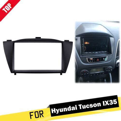 LONGSHI Best Stunning Double Din Car Radio Fascia Trim Kit For 2010 HYUNDAI TUCSON IX35 Install Frame DVD panel Stereo Interface