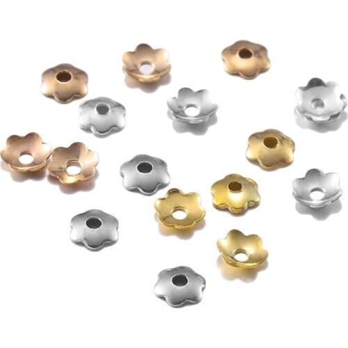 1000Pcs 4MM Alloy Flower Shape Bead Caps For DIY Making Necklace Bracelet Loose Spacer Beads Jewelry Findings Supplies