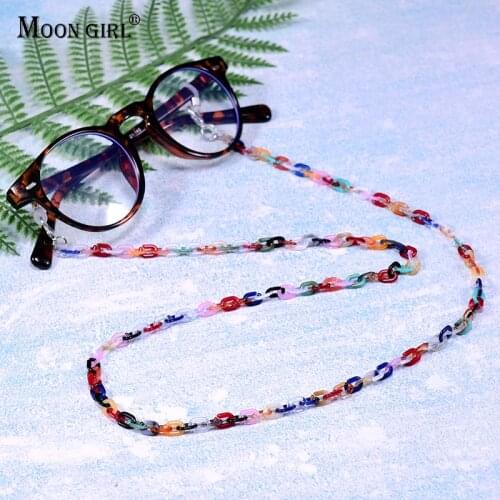 Fashion Acrylic Womens Glasses Chain Trendy Colorful Sunglasses Holder Lanyard Strap Neck Chains for Men Eyeglasses Accessories