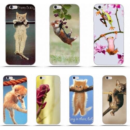 Wexoeq Hang In There Baby Soft TPU Call Box For Huawei Honor 4C 5A 5X 6A 6C 6X 7X 9 V8 V10 Mate 7 8 10 P9 P20 Pro Lite Play
