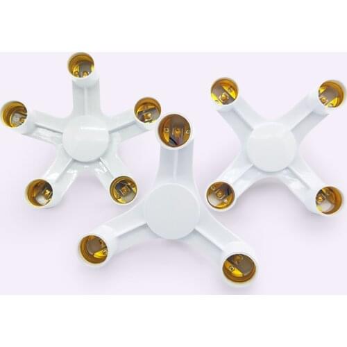 E27 screw mouth 5/4/3 in 1 Adapter Holder Base Socket Splitter LED Functional connector New Lamp Bases