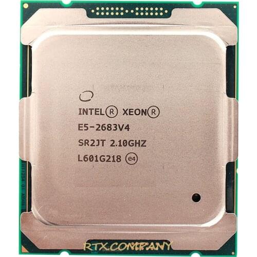 E5-2683V4 SR2JT Intel Xeon Original Version 2.1GHZ 16-Cores 40M Smart Cache CPU Processor 120W LGA2011-3 For x99 Motherboard