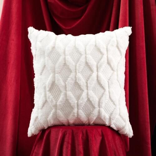 Geometric Soft Plush Decorative Pillowcase Luxury Throw Pillow Covers Sofa Bed Car Bedroom Cushion Cover Without Core