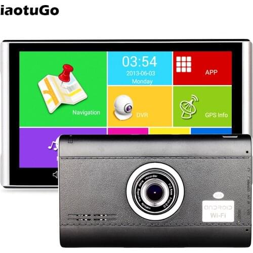IaotuGo 7 inch Android GPS DVR Car Navigator Recorder Capacitive Quad Core 512M,8G WIFI,Bluetooth,AVIN,HD 1080P G-Sensor