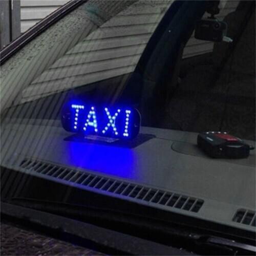 4 Color Taxi Cab Windscreen Windshield Sign White LED Taxi Light Lamp Bulb