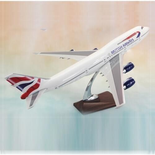 45-47CM BRITISH AIRWAYS B747 Plane Model Airplane Model Aircraft Model Diecast Resin air a380 Airplanes 1:150 Plane Toy
