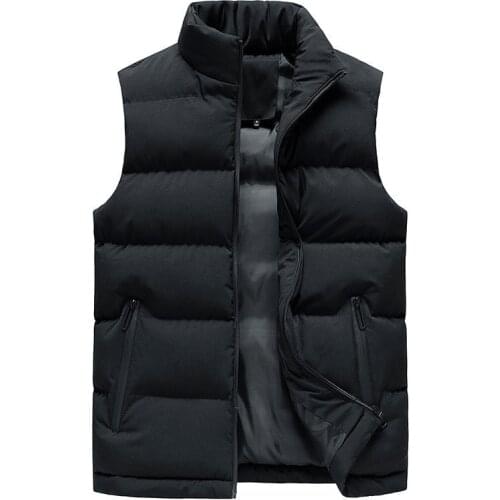 Mens Winter Vest Sleeveless Jackets Mens Warm Vest Homme Casual Waistcoat